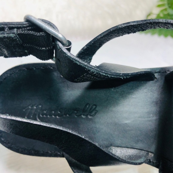Madewell boardwalk black strap sandals size 8 - Picture 4 of 8